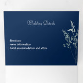 シンプル植物体、三折レターフォールド招待状 三つ折り招待状 (内部最初)