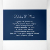 シンプル植物体、三折レターフォールド招待状 三つ折り招待状 (内部中)