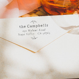 シンプル植物姓&差出人住所 セルフインキングスタンプ