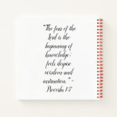 シンプル植物学の白黒の聖書の詩 | ノートブック (裏面)