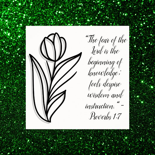 シンプル植物学の白黒の聖書の詩 | ポスター