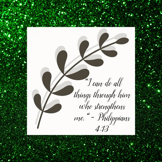 シンプル植物学の白黒の聖書の詩 | ポスター