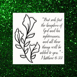 シンプル植物学の白黒の聖書の詩 | ポスター