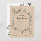 シンプル植物学幾何学クラフト |ファミリ懇親会 ポストカード (正面/裏面)