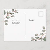 シンプル植物学幾何学クラフト |ファミリ懇親会 ポストカード (裏面)