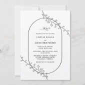 シンプル植物学結婚式招待状 招待状 (正面)