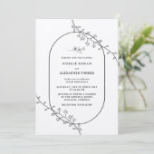 シンプル植物学結婚式招待状 招待状 (スタンド正面)