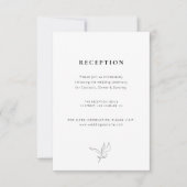 シンプル植物式エレガントウェディングレセプションカード 出欠カード (正面)