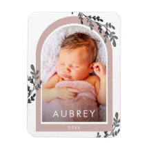 シンプル植物性ピンクフォトアーチとスクリプかわいらしト