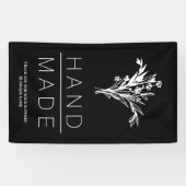 シンプル植物最小主義ハンドメイド事業 横断幕 (横)