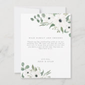 シンプル植物水彩写真サンキューカード サンキューカード (裏面)
