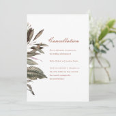 シンプル植物消結婚却発表 案内状 (スタンド正面)