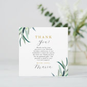 シンプル植物第15誕生日ありがとう写真 招待状 (スタンド正面)