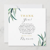 シンプル植物第15誕生日ありがとう写真 招待状 (正面)