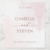 シンプル植物素朴結婚薬 ワインラベル (シングルラベル)