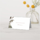 シンプル植物表結婚番号 プレイスカード (裏面)