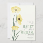 シンプル植物野草花QRコード招待状 招待状 (正面)