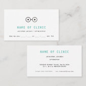 シンプル検眼平眼鏡ロゴアポイントメント 予約カード (正面/裏面)