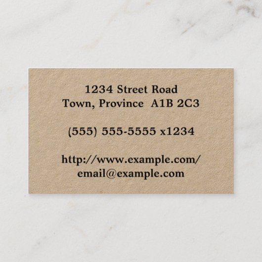 シンプル業務顧問名刺 名刺 (裏面)