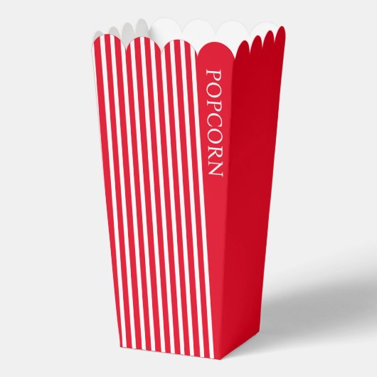 シンプル標準ポプ赤と白コーン フェイバーボックス (正面)