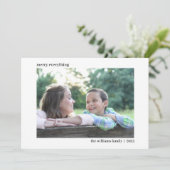 シンプル横エレガントのクリスマスフォトカード シーズンカード (スタンド正面)