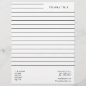 シンプル横付きパーソナライズされた レターヘッド (正面)