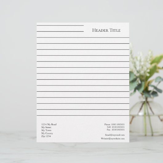 シンプル横付きパーソナライズされた レターヘッド (スタンド正面)