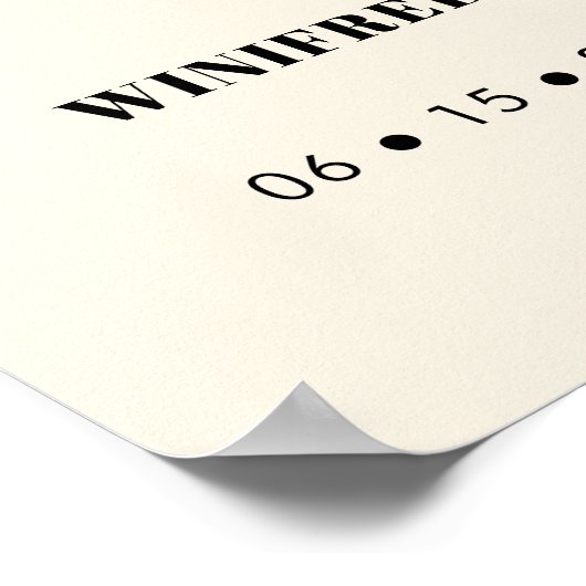 シンプル歓迎エレガント後ずっとシックで幸せ ポスター (角)