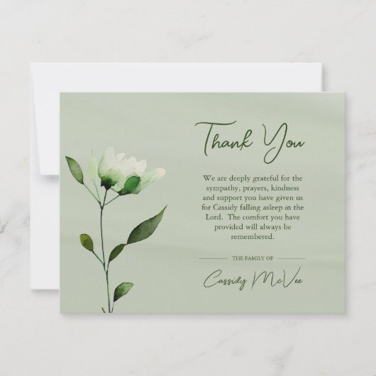 シンプル正教エレガント礼葬儀 サンキューカード (正面)