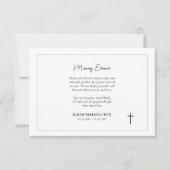 シンプル正教会キリスト教葬祭記念碑 サンキューカード (正面)