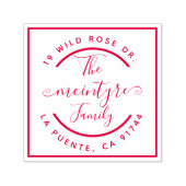 シンプル正方形フレーム手書き差出人住所 セルフインキングスタンプ (デザイン)