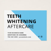 シンプル歯のホワイトニングのアフターケア手順 (正面)