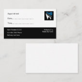 シンプル歯医のアポイントメント確認名刺 予約カード (正面/裏面)