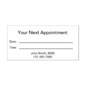 シンプル歯医者のオフィスあなたの次のアポイントメント セルフインキングスタンプ (デザイン)