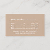 シンプル歯牙アイコン歯科アポイントメント名刺 予約カード (裏面)