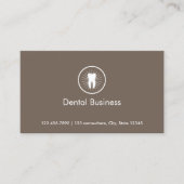 シンプル歯牙アイコン歯科アポイントメント名刺 予約カード (正面)