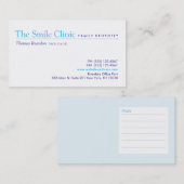 シンプル歯科歯科ホワイト 名刺 (正面/裏面)