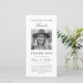 シンプル死別悔やみや弔慰葬儀写真 サンキューカード (スタンド正面)