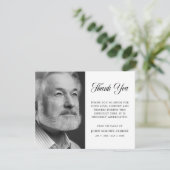 シンプル死別悔やみや弔慰葬儀写真 サンキューカード (スタンド正面)