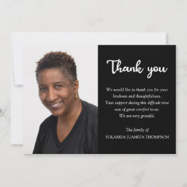 シンプル死別悔やみや弔慰記念 サンキューカード