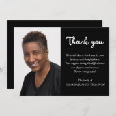 シンプル死別悔やみや弔慰記念 サンキューカード (正面/裏面)