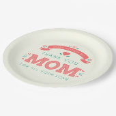 シンプル母の日に感謝 |紙プレート ペーパープレート (アングル)