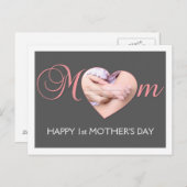 シンプル母の日のの写真カスタムはがき ポストカード (正面/裏面)