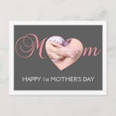 シンプル母の日のの写真カスタムはがき ポストカード (正面)