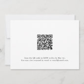 シンプル母のQRコー賛美ドのRsvp 招待状 (裏面)