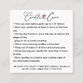 シンプル気にの説明/ロゴのSqの追加 スクエア名刺 (裏面)