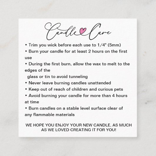 シンプル気にの説明/ロゴのSqの追加 スクエア名刺 (裏面)