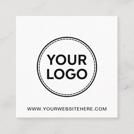 シンプル気にの説明/ロゴのSqの追加 スクエア名刺 (正面)