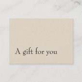 シンプル気にエレガントテクススキンギフト証書 割引カード (正面)