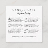 シンプル気に蝋燭の安全指示業務 エンクロージャーカード (正面)